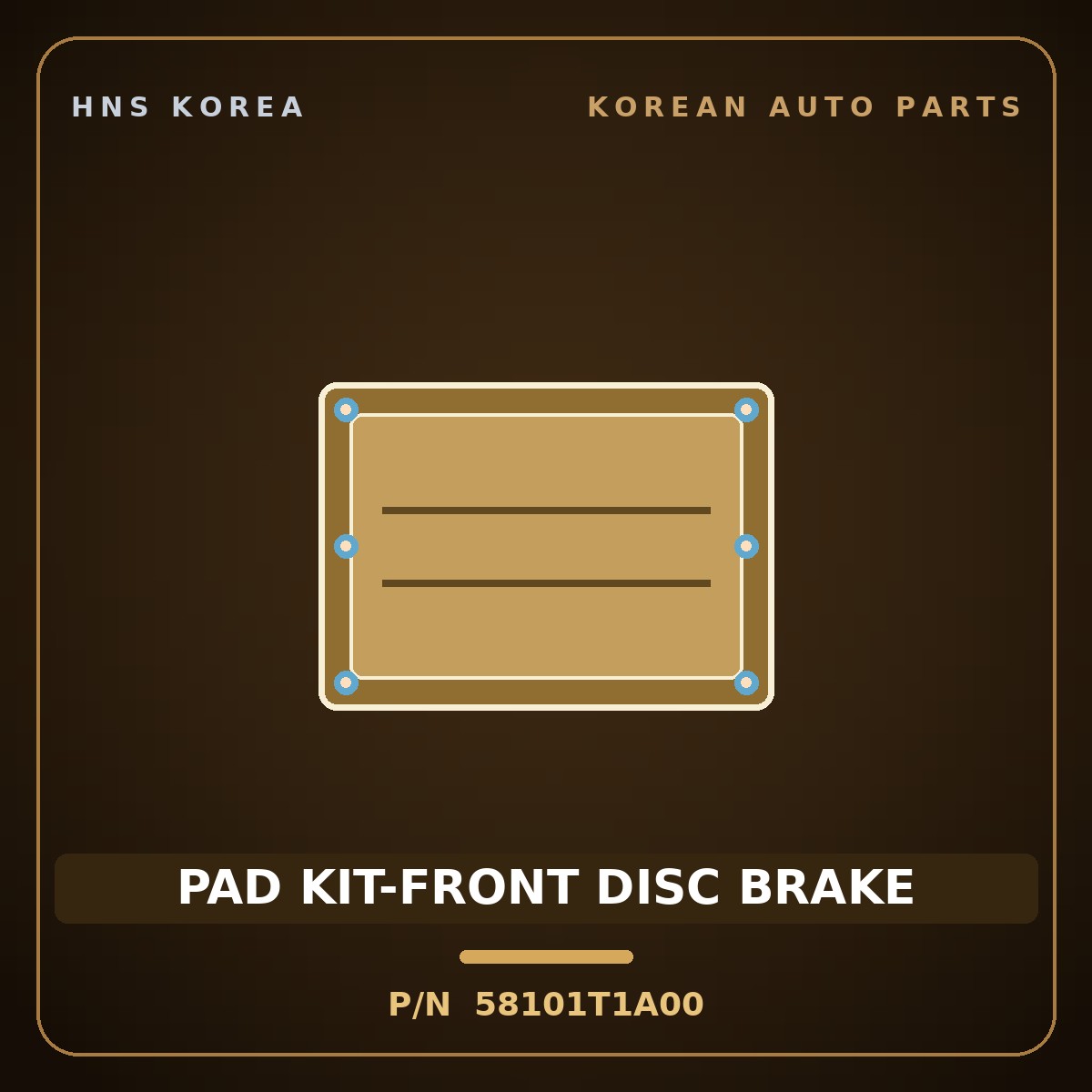 Genuine Mobis PAD KIT-FRONT DISC BRAKE 58101T1A00 for G80 2020 HNS Parts Korea