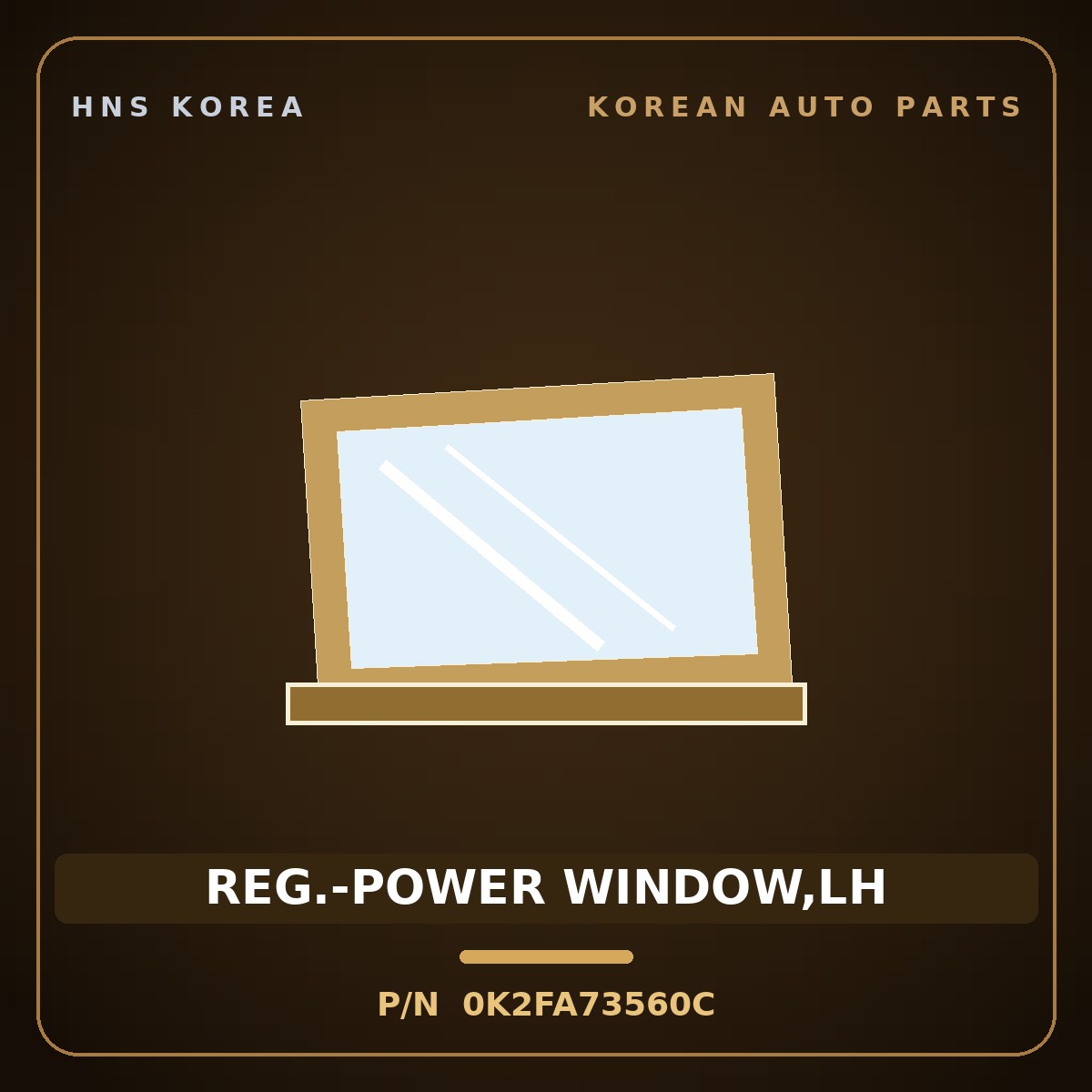 Genuine Mobis REG.-POWER WINDOW,LH 0K2FA73560C for Carens 2002 HNS Parts Korea