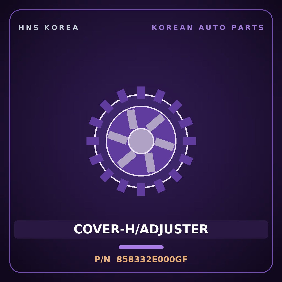 Genuine Mobis COVER-H/ADJUSTER 858332E000GF for Tucson 2006 HNS Parts Korea