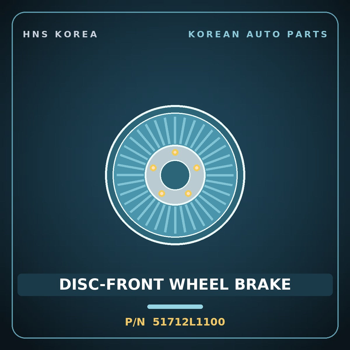 Genuine Mobis DISC-FRONT WHEEL BRAKE 51712L1100 for Grandeur 2021 HNS Parts Korea