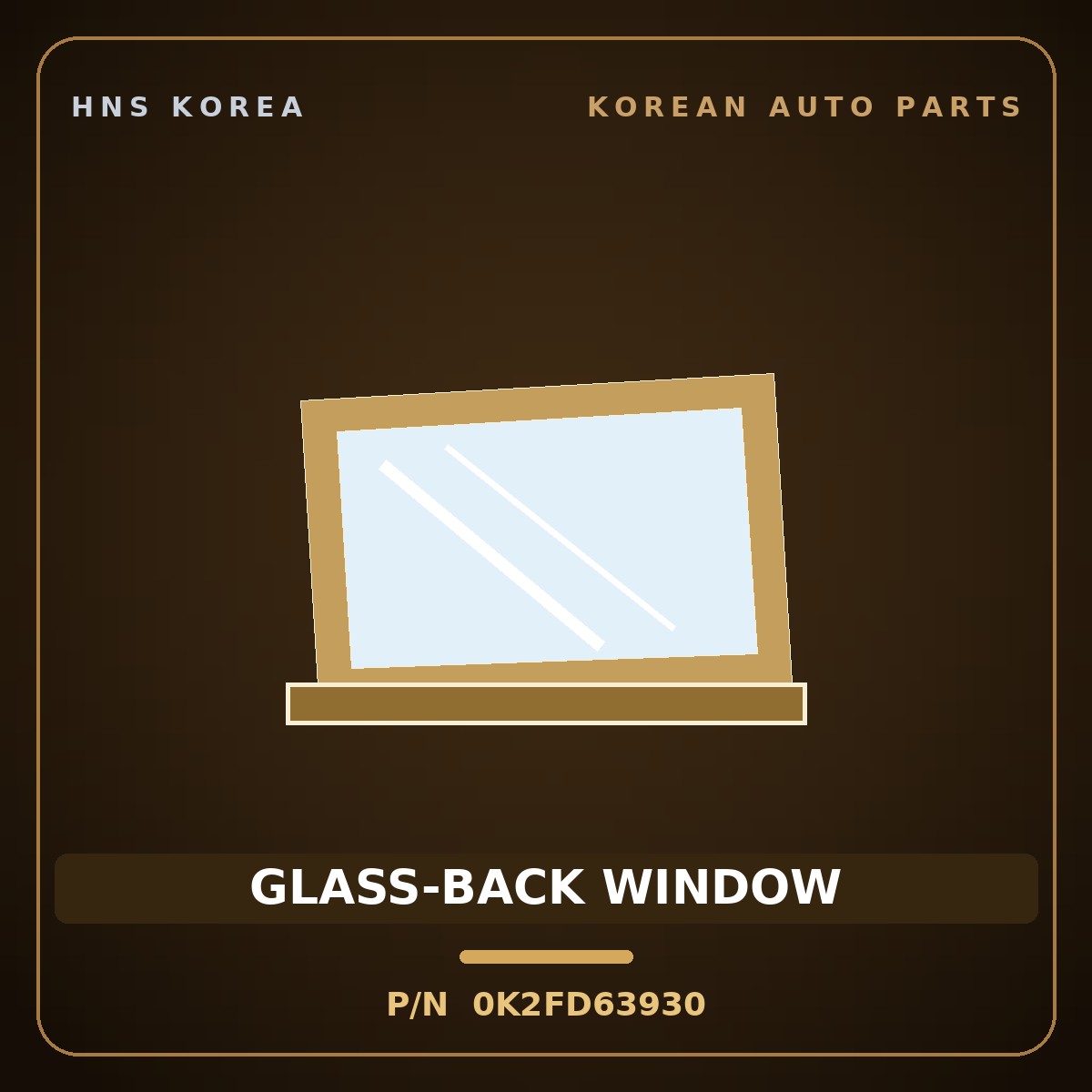 Genuine Mobis GLASS-BACK WINDOW 0K2FD63930 for Carens 2002 HNS Parts Korea
