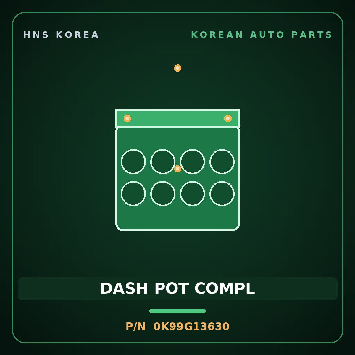 Genuine Mobis DASH POT COMPL 0K99G13630 for Carnival 1998 HNS Parts Korea