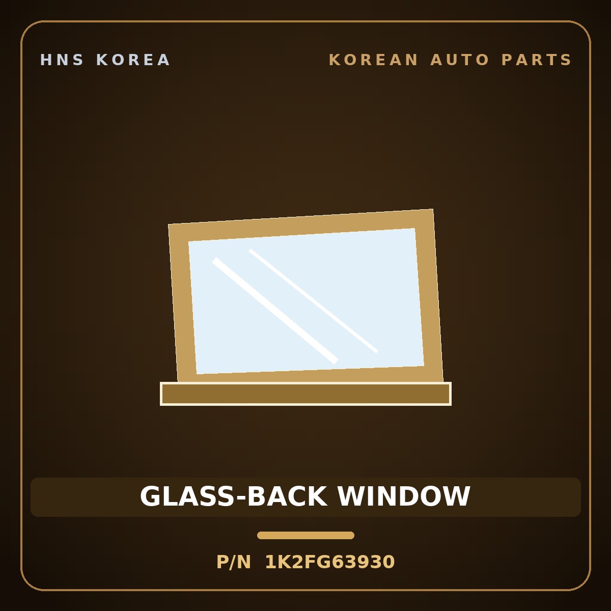 Genuine Mobis GLASS-BACK WINDOW 1K2FG63930 for Carens 2002 HNS Parts Korea