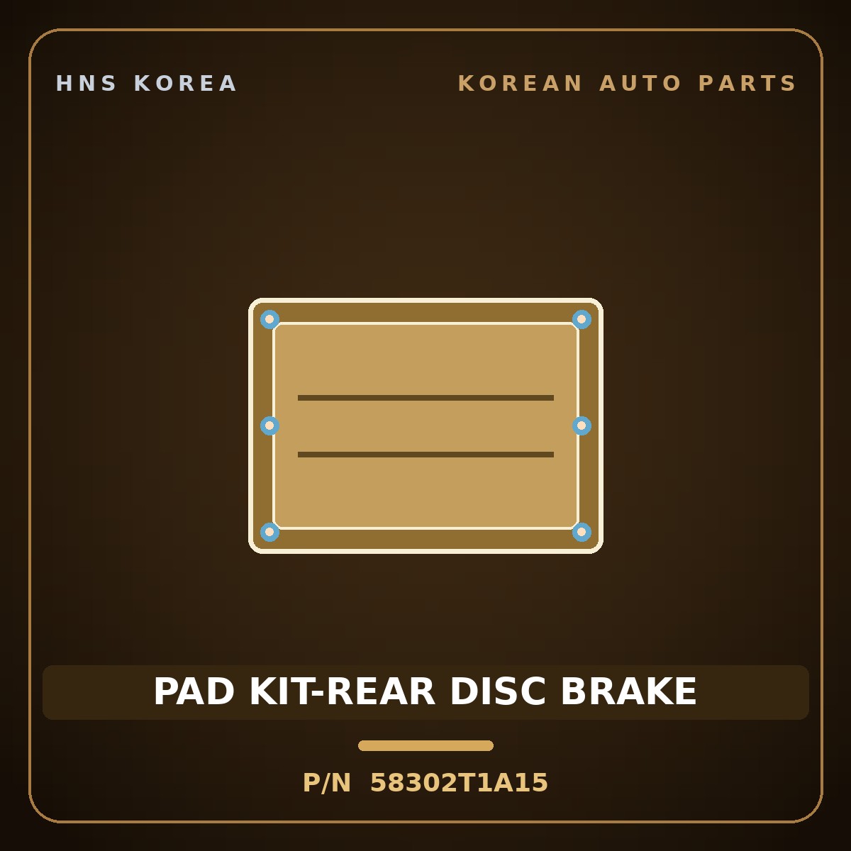 Genuine Mobis PAD KIT-REAR DISC BRAKE 58302T1A15 for G80 2020 HNS Parts Korea