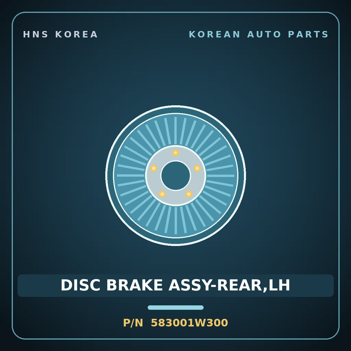 Genuine Mobis DISC BRAKE ASSY-REAR,LH 583001W300 for Pride 2012 HNS Parts Korea