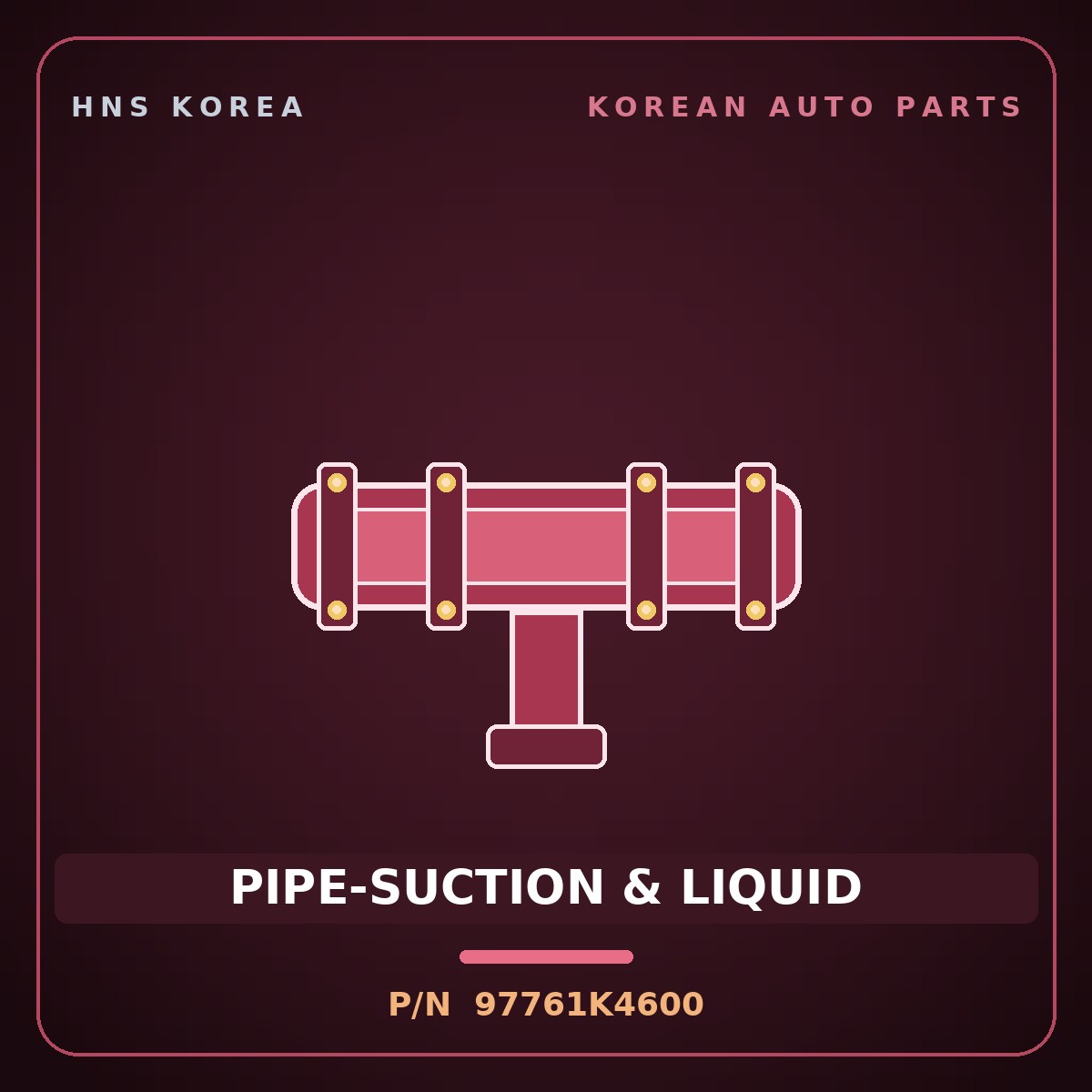 Genuine Mobis PIPE-SUCTION & LIQUID 97761K4600 for Kona 2019 HNS Parts Korea