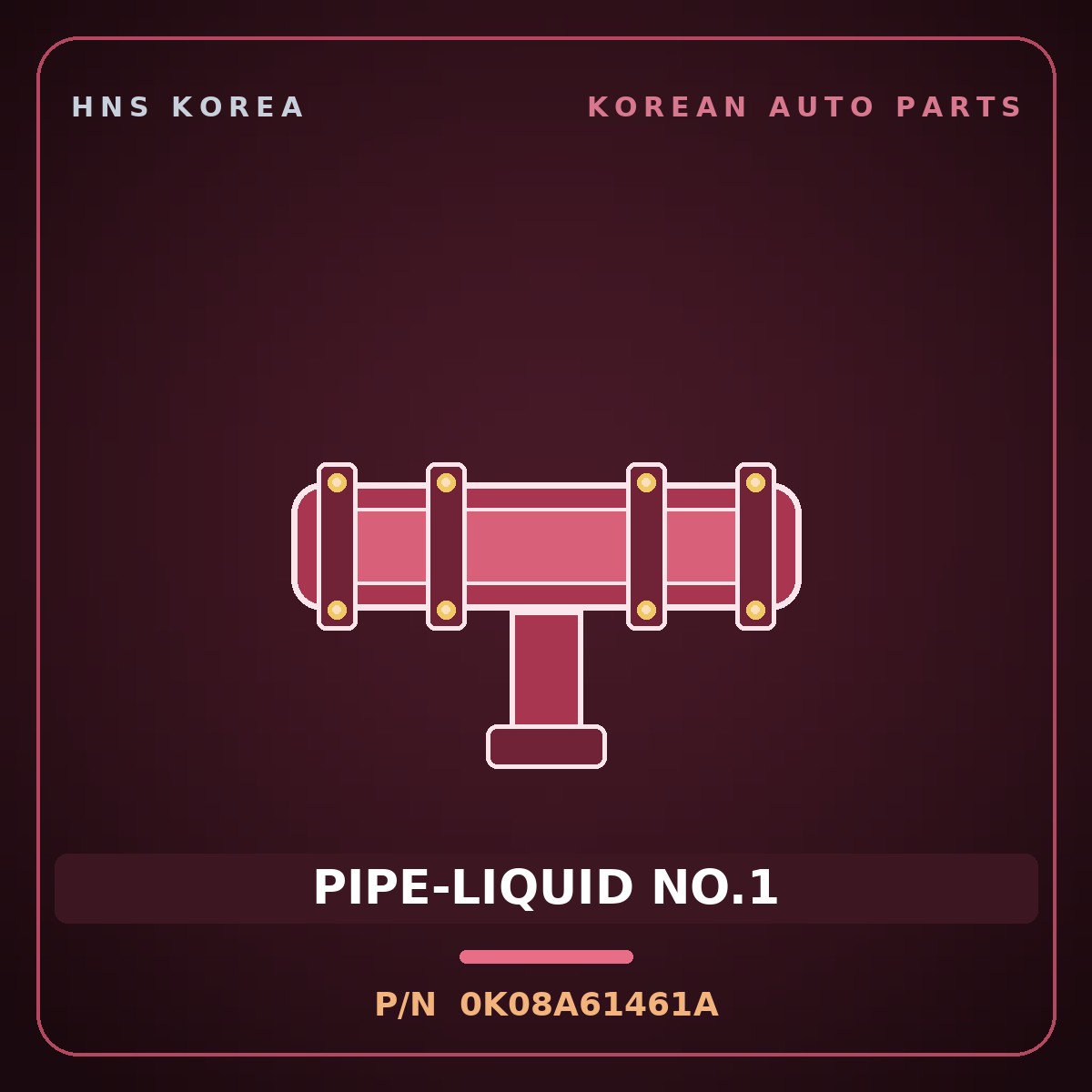 Genuine Mobis PIPE-LIQUID NO.1 0K08A61461A for Sportage 2000 HNS Parts Korea