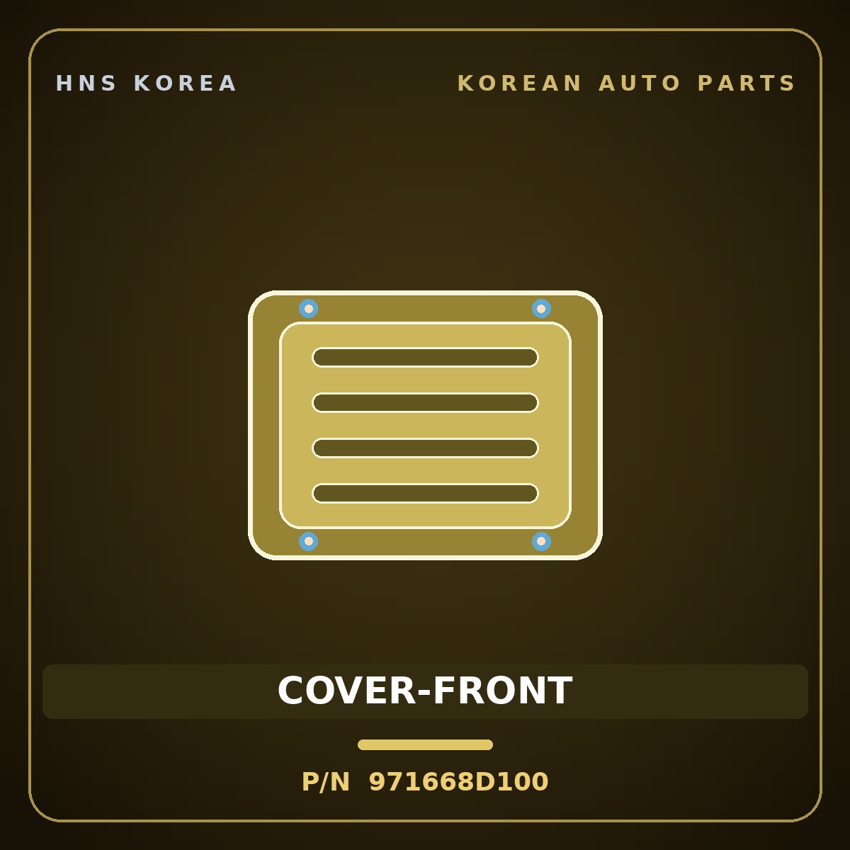 Genuine Mobis COVER-FRONT 971668D100 for Express 2006 HNS Parts Korea