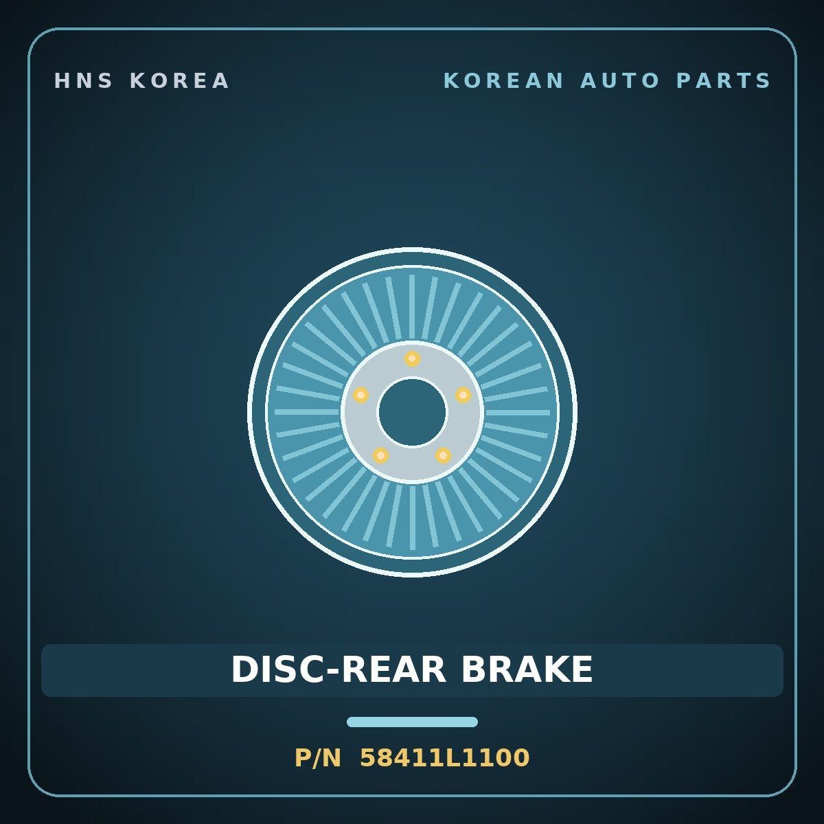 Genuine Mobis DISC-REAR BRAKE 58411L1100 for Grandeur 2021 HNS Parts Korea