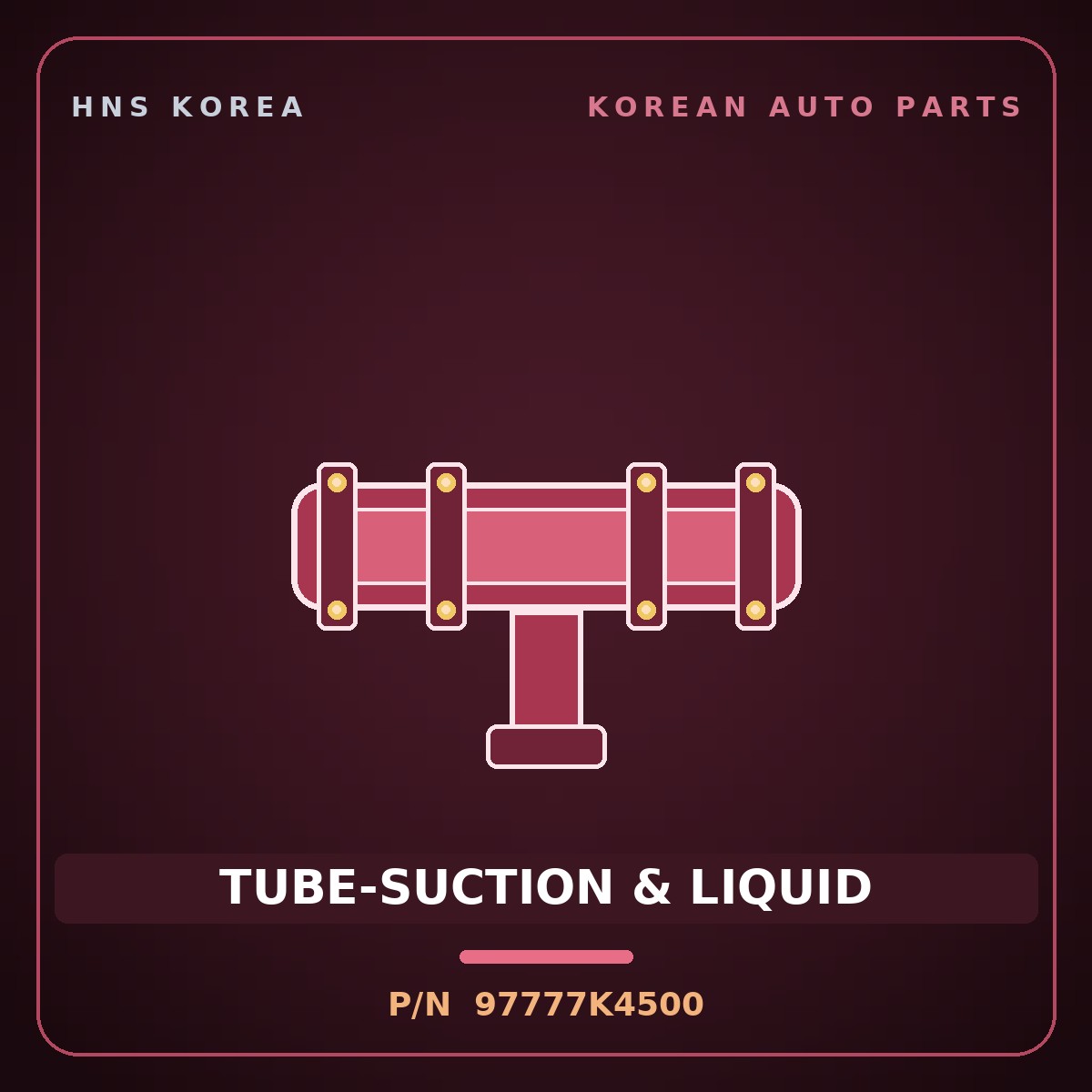 Genuine Mobis TUBE-SUCTION & LIQUID 97777K4500 for Kona 2019 HNS Parts Korea