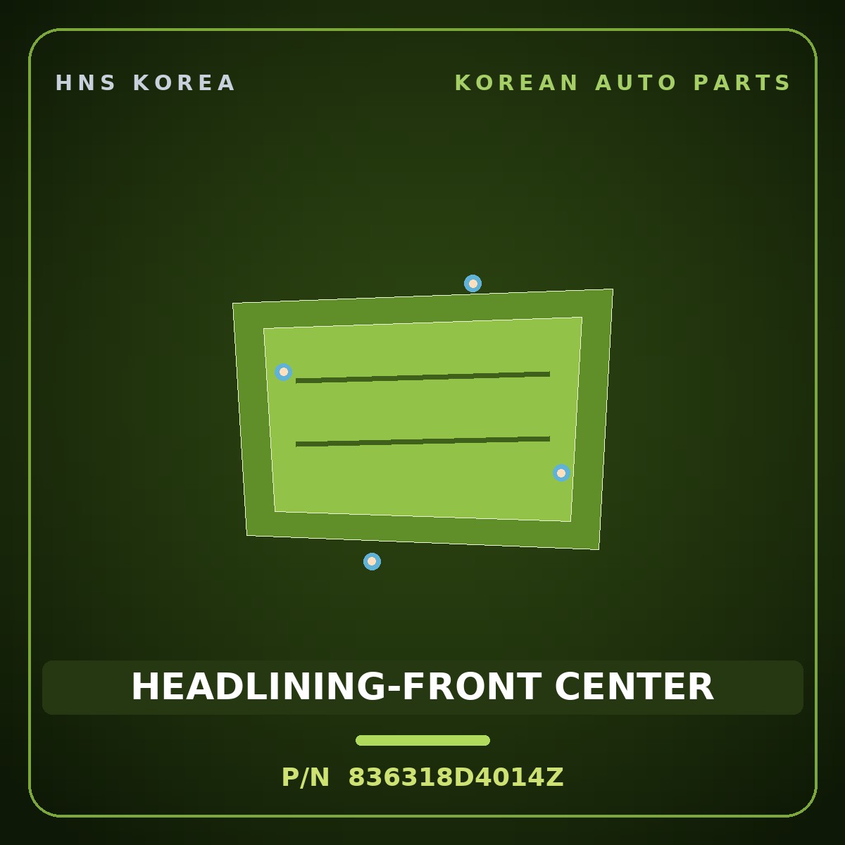 Genuine Mobis HEADLINING-FRONT CENTER 836318D4014Z for Express 2009 HNS Parts Korea