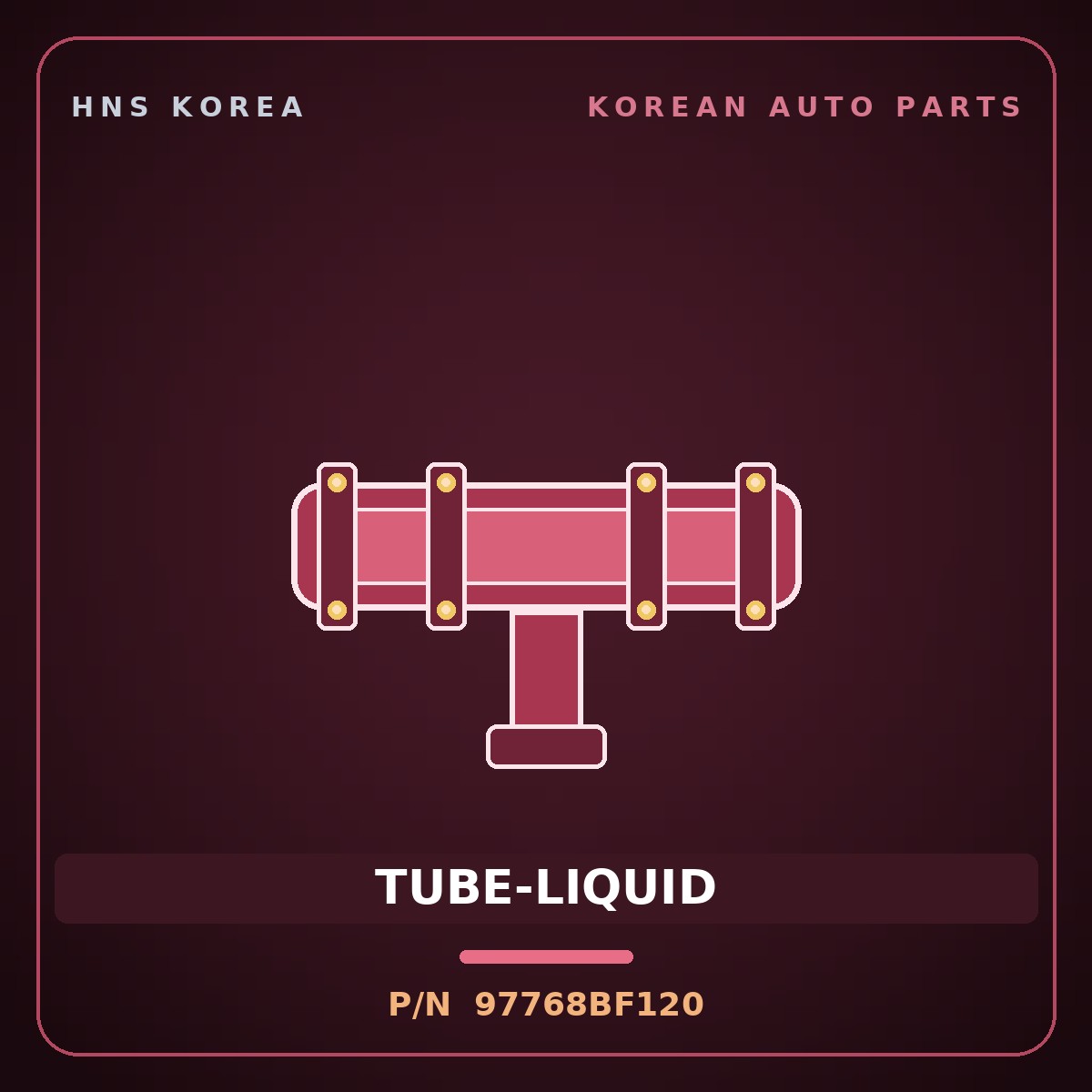 Genuine Mobis TUBE-LIQUID 97768BF120 for Kona 2024 HNS Parts Korea