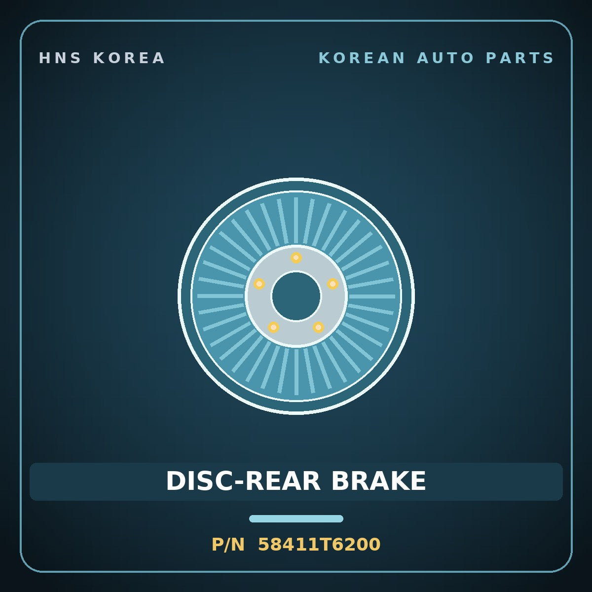 Genuine Mobis DISC-REAR BRAKE 58411T6200 for G80 2020 HNS Parts Korea