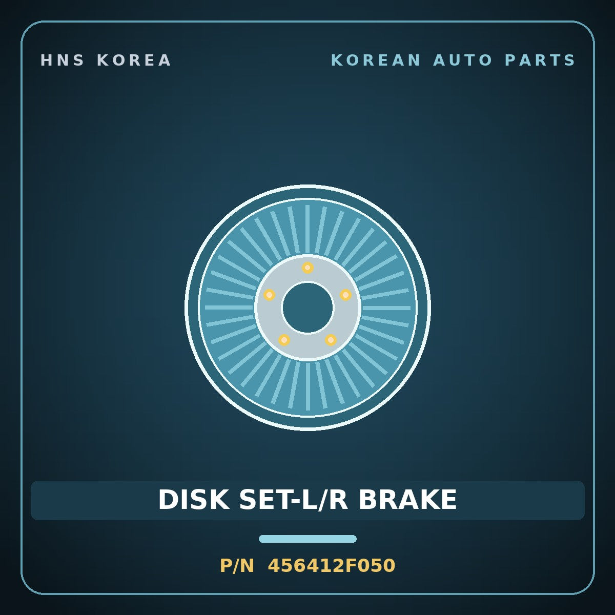 Genuine Mobis DISK SET-L/R BRAKE 456412F050 for Elantra 2020 HNS Parts Korea