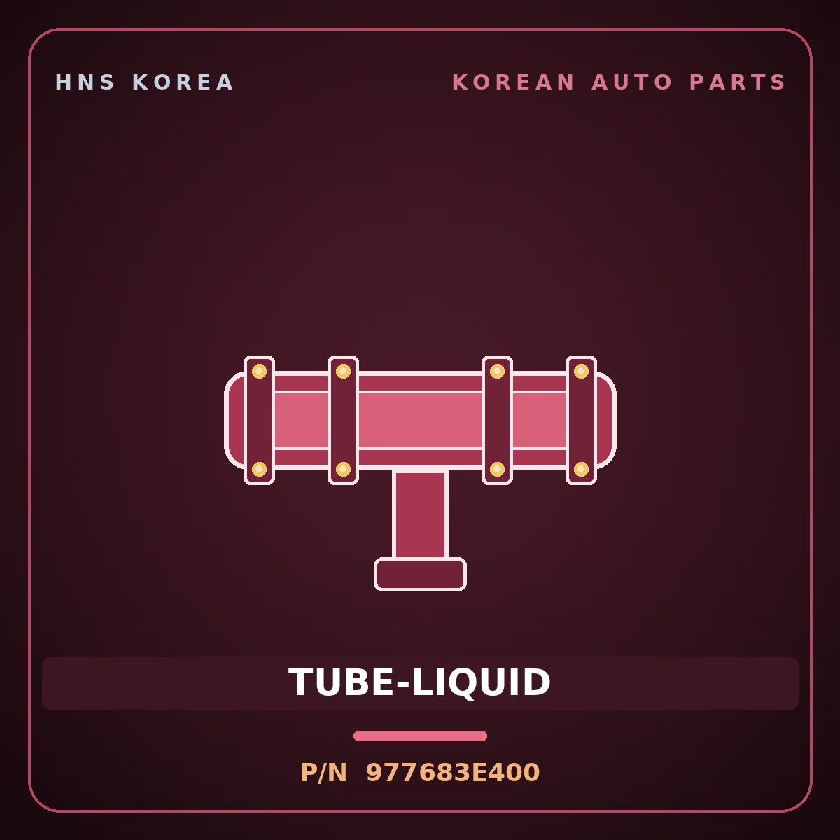Genuine Mobis TUBE-LIQUID 977683E400 for Sorento 2002 HNS Parts Korea