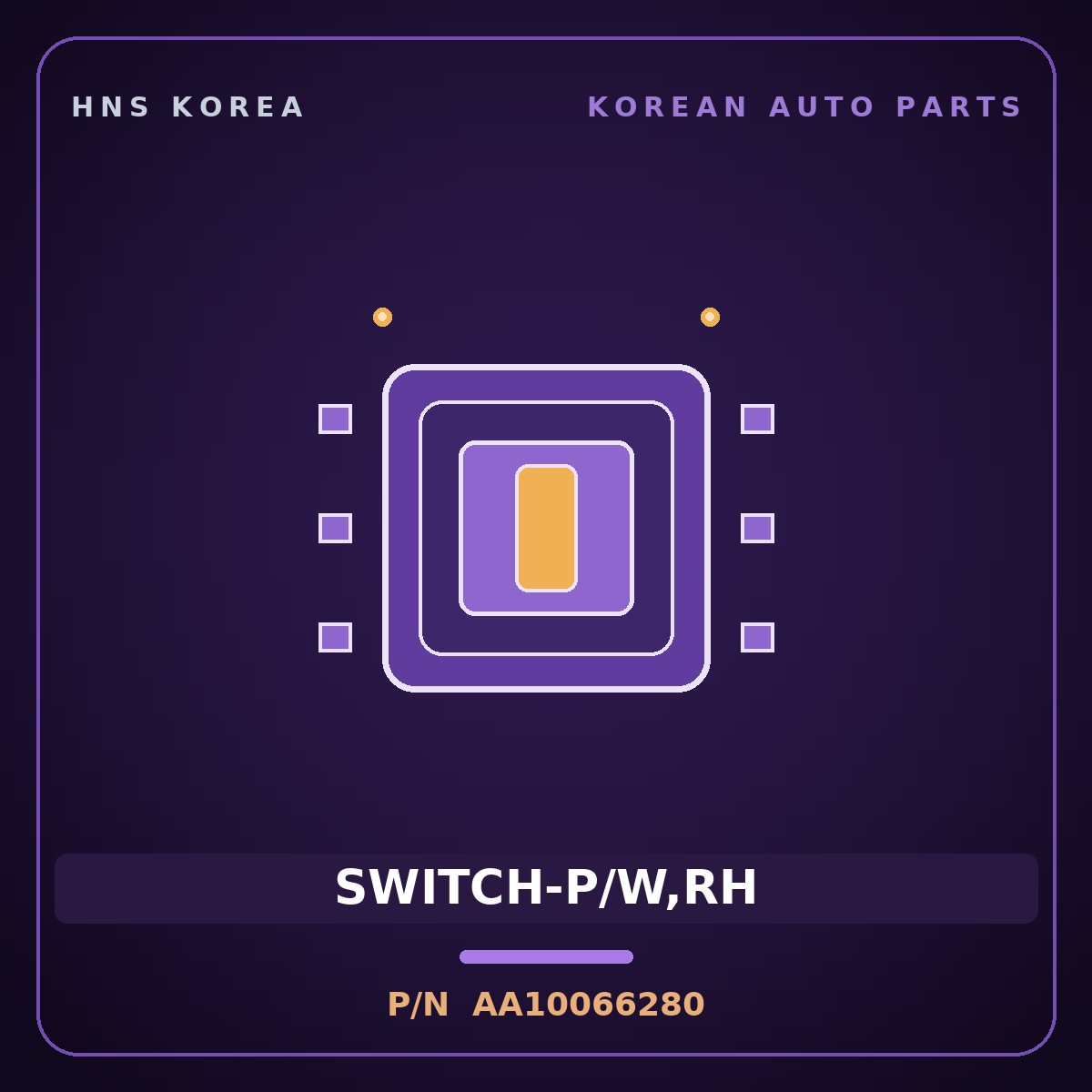 Genuine Mobis SWITCH-P/W,RH AA10066280 for Towner 2000 HNS Parts Korea