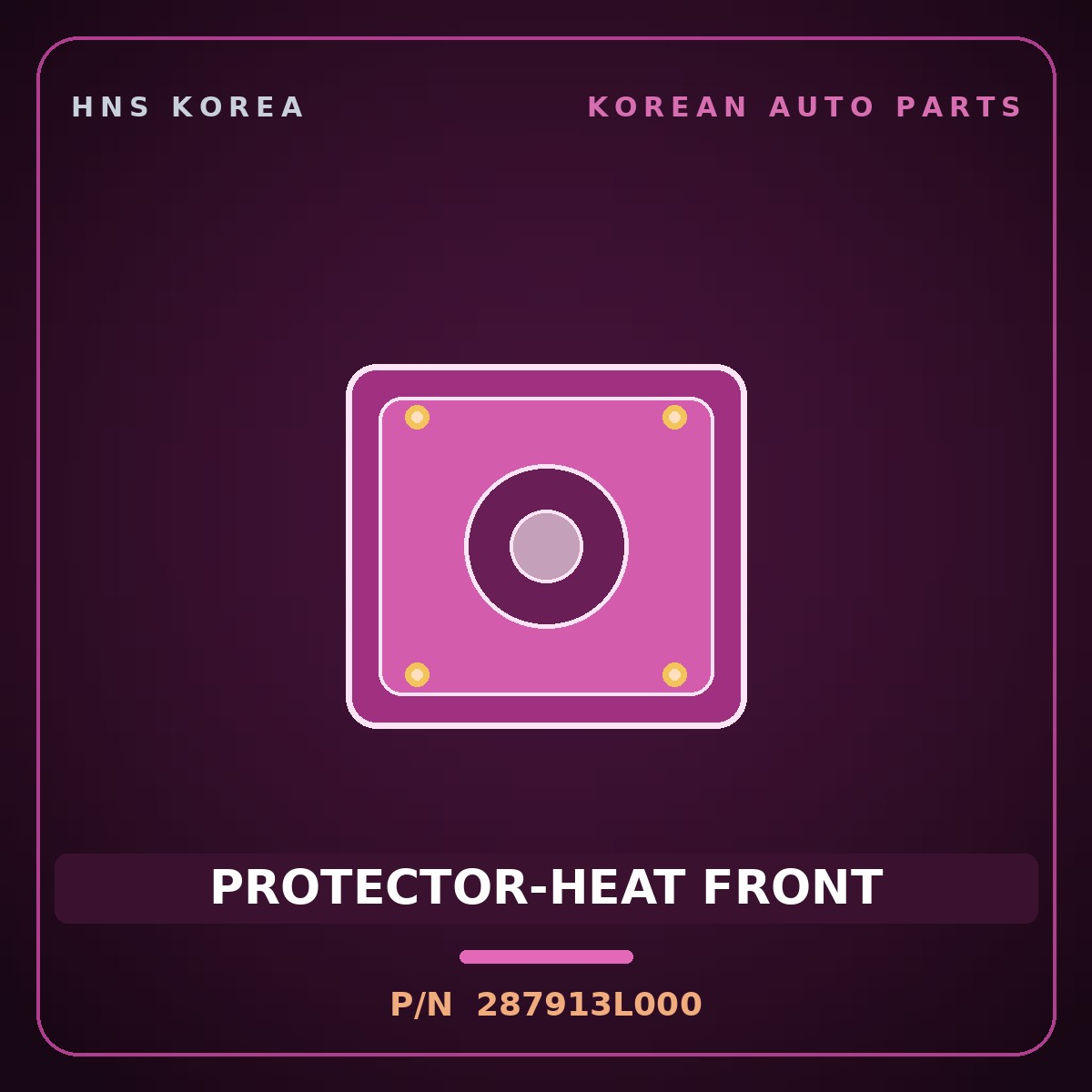 Genuine Mobis PROTECTOR-HEAT FRONT 287913L000 for Grandeur 2006 HNS Parts Korea