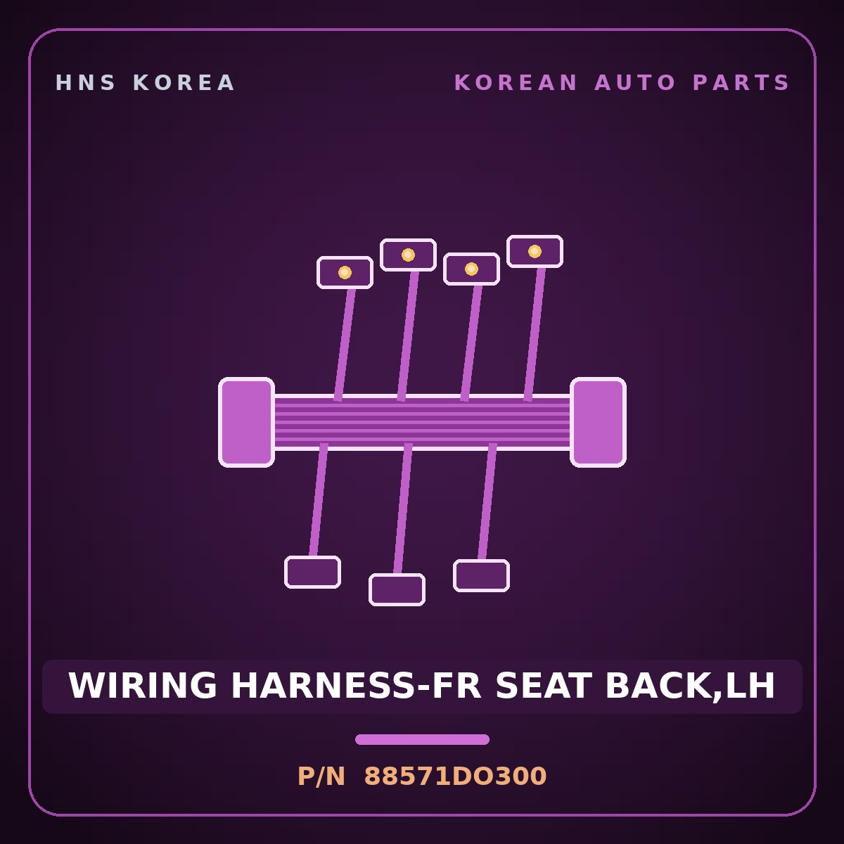 Genuine Mobis WIRING HARNESS-FR SEAT BACK,LH 88571DO300 for EV9 2023 HNS Parts Korea