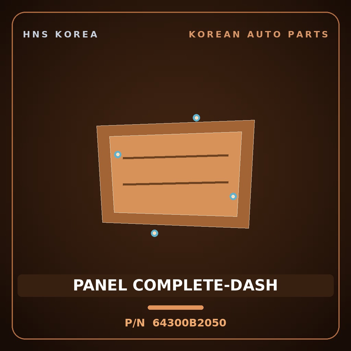 Genuine Mobis PANEL COMPLETE-DASH 64300B2050 for Soul 2013 HNS Parts Korea