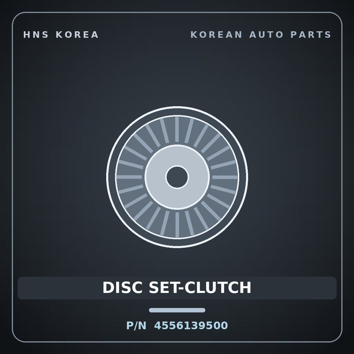Genuine Mobis DISC SET-CLUTCH 4556139500 for Equus 1999 HNS Parts Korea