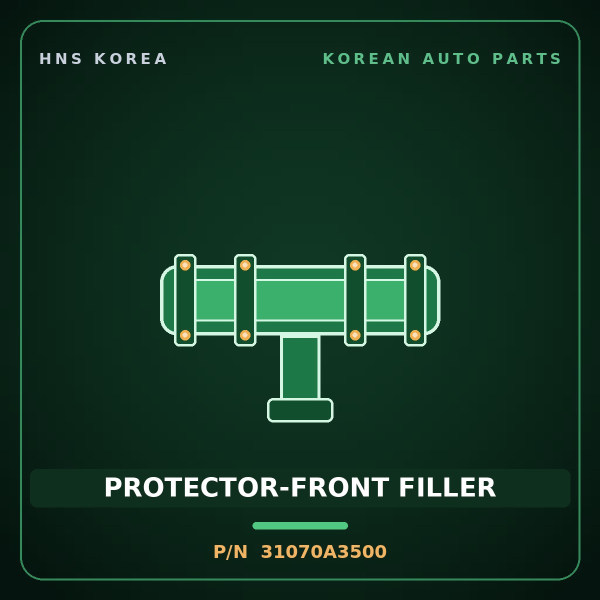 Genuine Mobis PROTECTOR-FRONT FILLER 31070A3500 for Ray 2011 HNS Parts Korea
