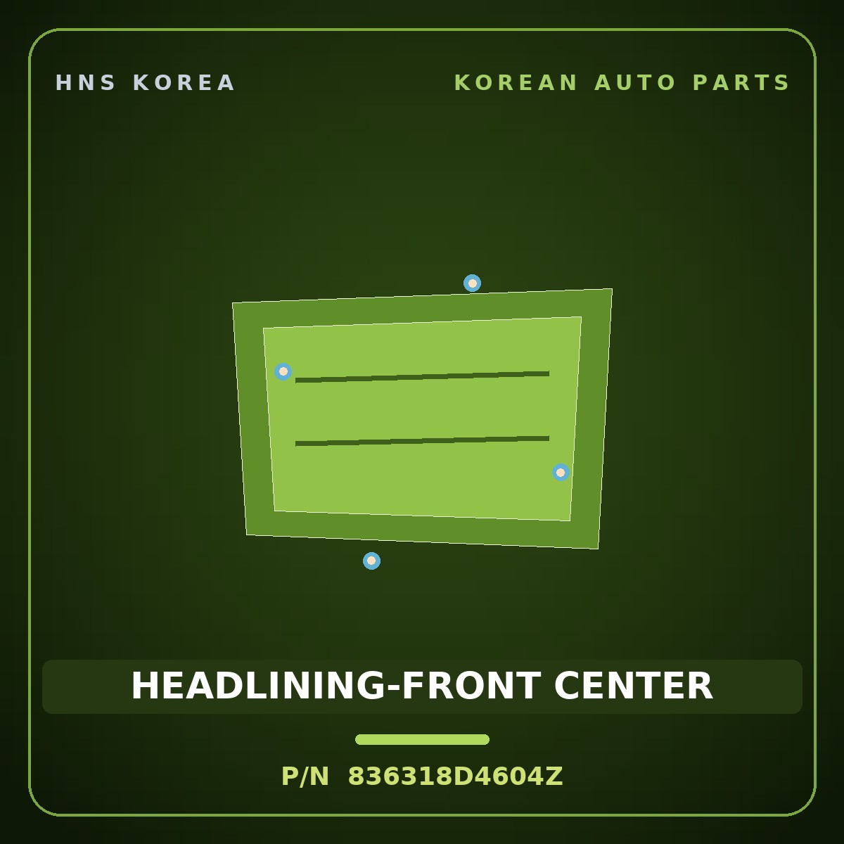 Genuine Mobis HEADLINING-FRONT CENTER 836318D4604Z for Universe 2010 HNS Parts Korea