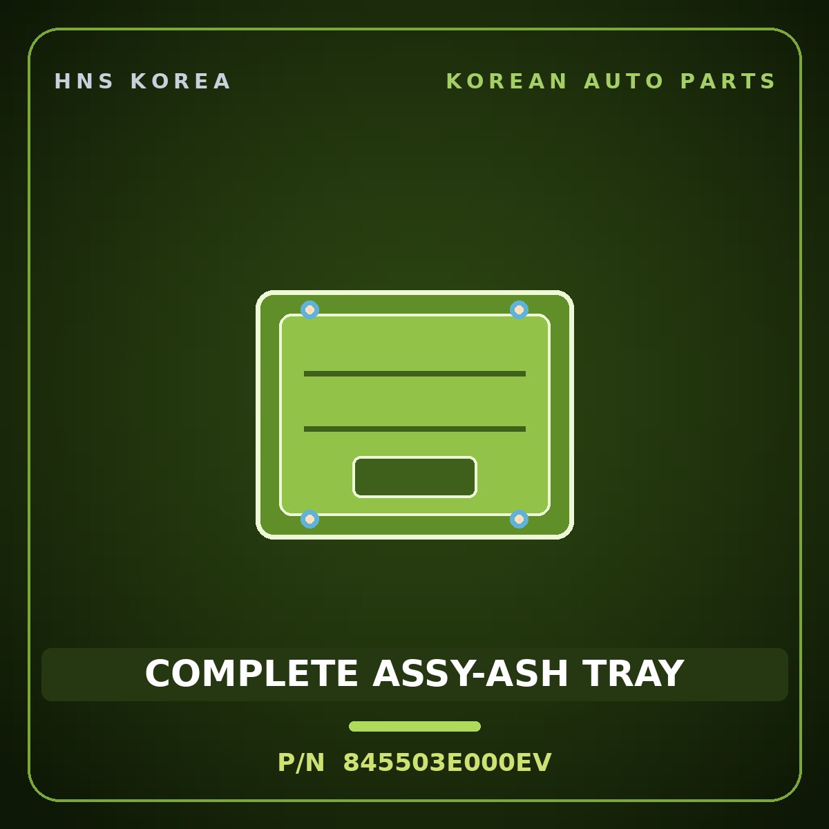 Genuine Mobis COMPLETE ASSY-ASH TRAY 845503E000EV for Sorento 2002 HNS Parts Korea