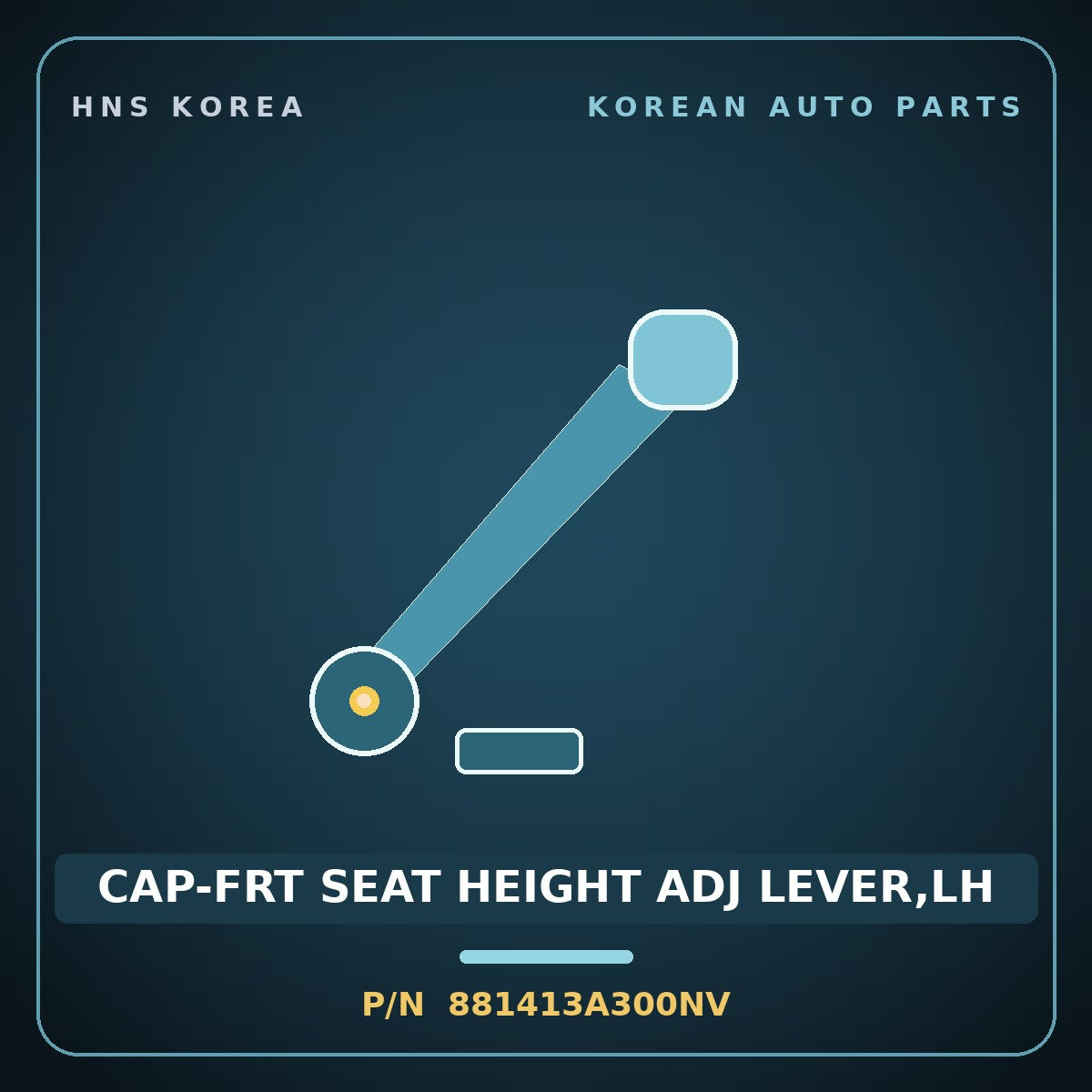 Genuine Mobis CAP-FRT SEAT HEIGHT ADJ LEVER,LH 881413A300NV for Trajet 2006 HNS Parts Korea