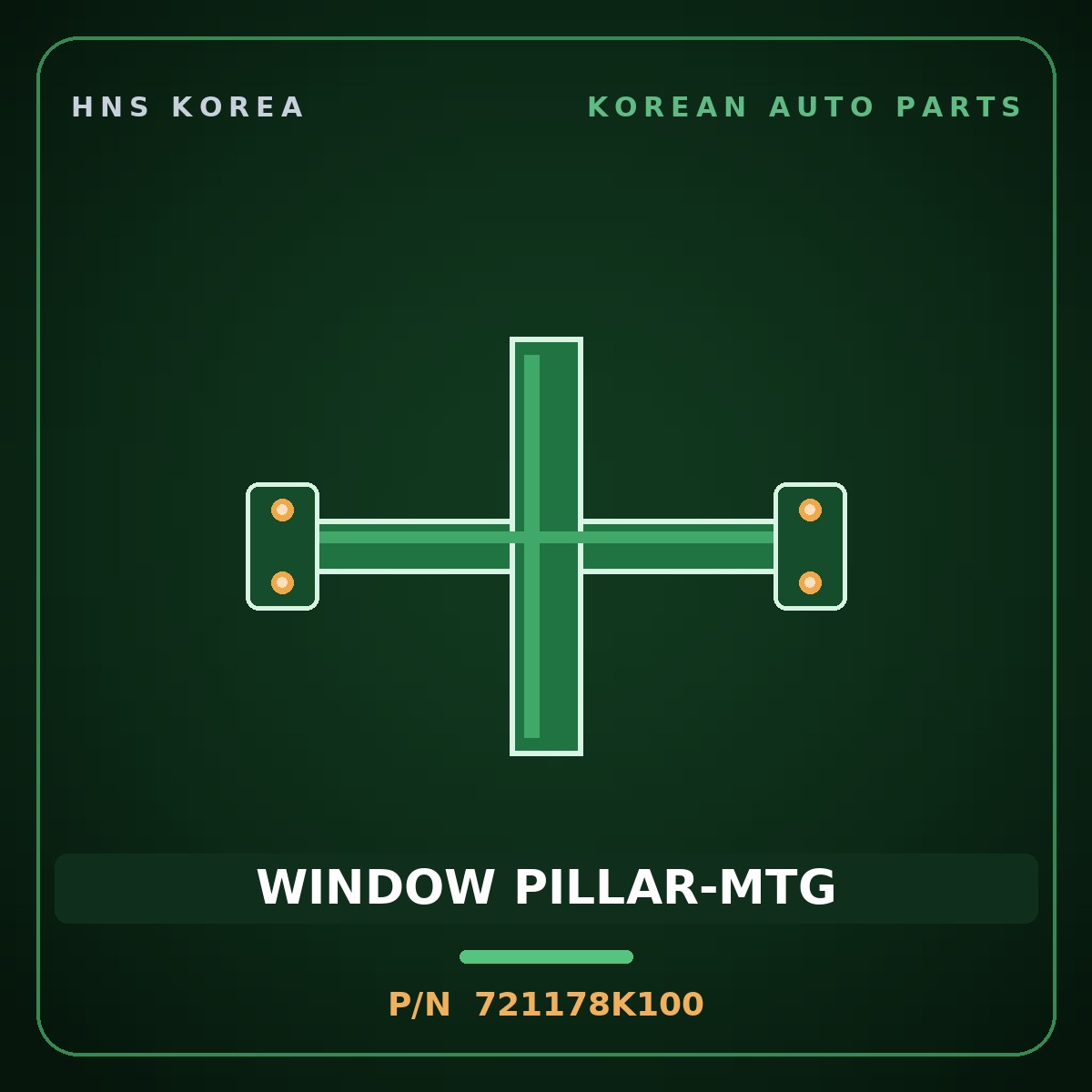 Genuine Mobis WINDOW PILLAR-MTG 721178K100 for Aero City 2008 HNS Parts Korea