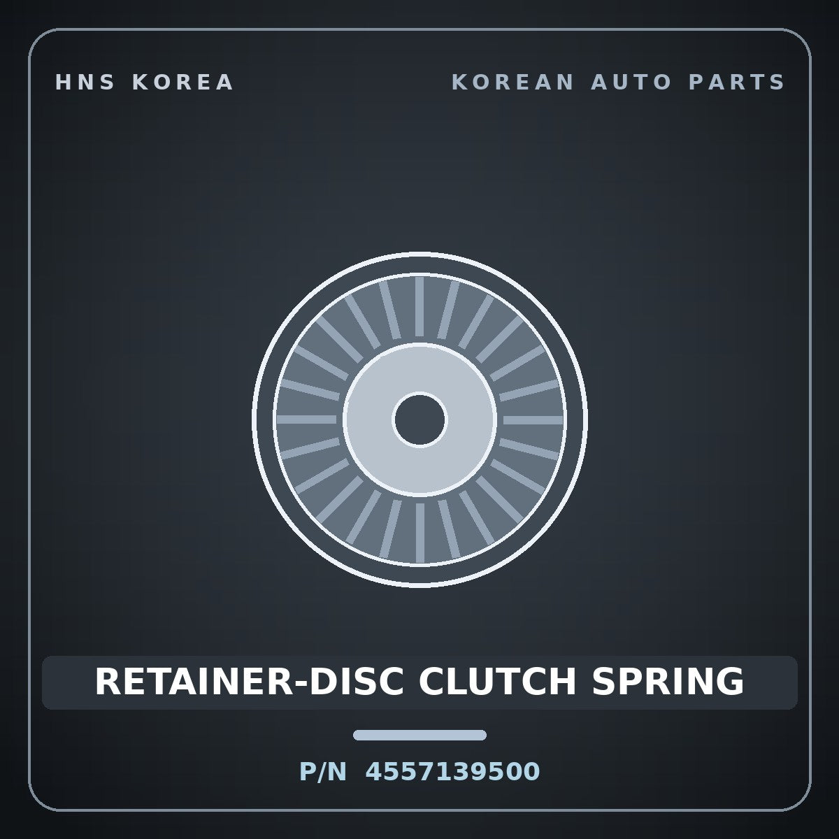 Genuine Mobis RETAINER-DISC CLUTCH SPRING 4557139500 for Equus 1999 HNS Parts Korea
