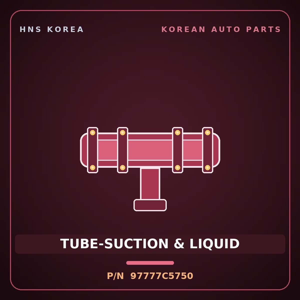 Genuine Mobis TUBE-SUCTION & LIQUID 97777C5750 for Sorento 2015 HNS Parts Korea