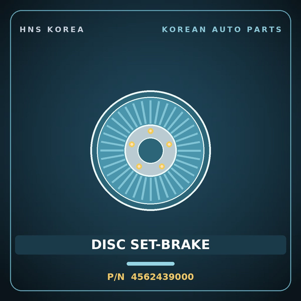 Genuine Mobis DISC SET-BRAKE 4562439000 for Carens 1999 HNS Parts Korea