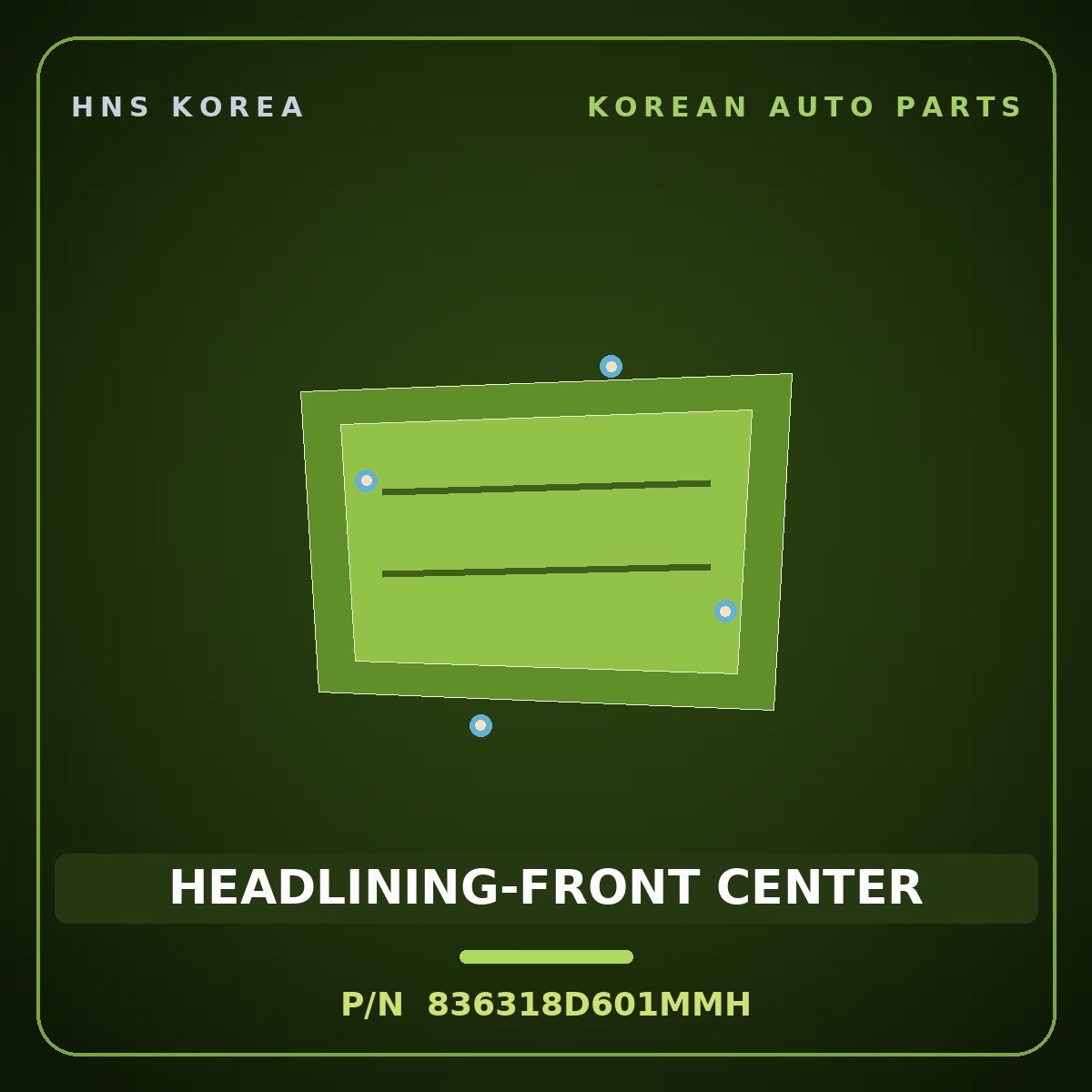 Genuine Mobis HEADLINING-FRONT CENTER 836318D601MMH for Universe 2010 HNS Parts Korea