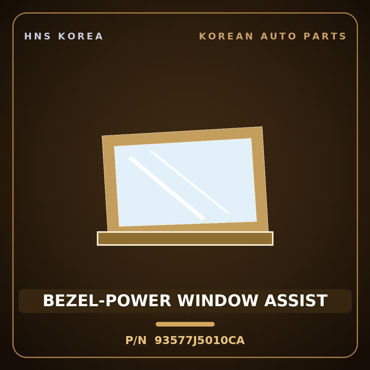 Genuine Mobis BEZEL-POWER WINDOW ASSIST 93577J5010CA for Stinger 2017 HNS Parts Korea