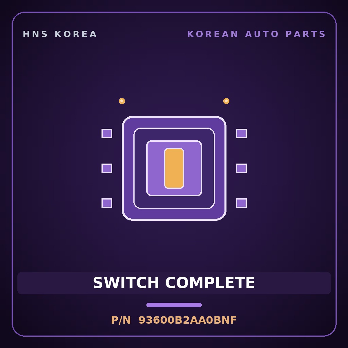 Genuine Mobis SWITCH COMPLETE 93600B2AA0BNF for Soul 2013 HNS Parts Korea