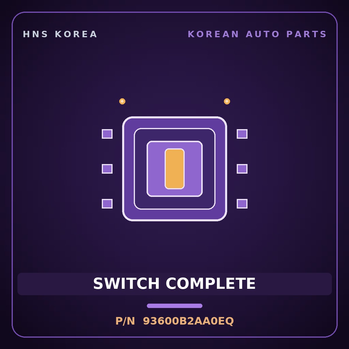 Genuine Mobis SWITCH COMPLETE 93600B2AA0EQ for Soul 2013 HNS Parts Korea