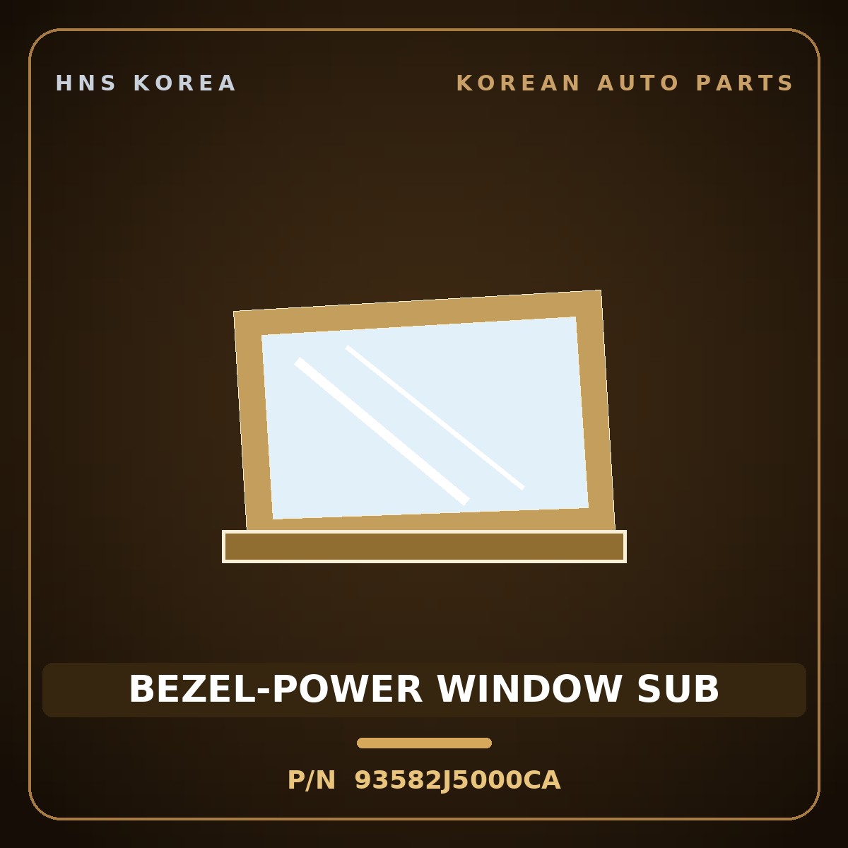 Genuine Mobis BEZEL-POWER WINDOW SUB 93582J5000CA for Stinger 2017 HNS Parts Korea