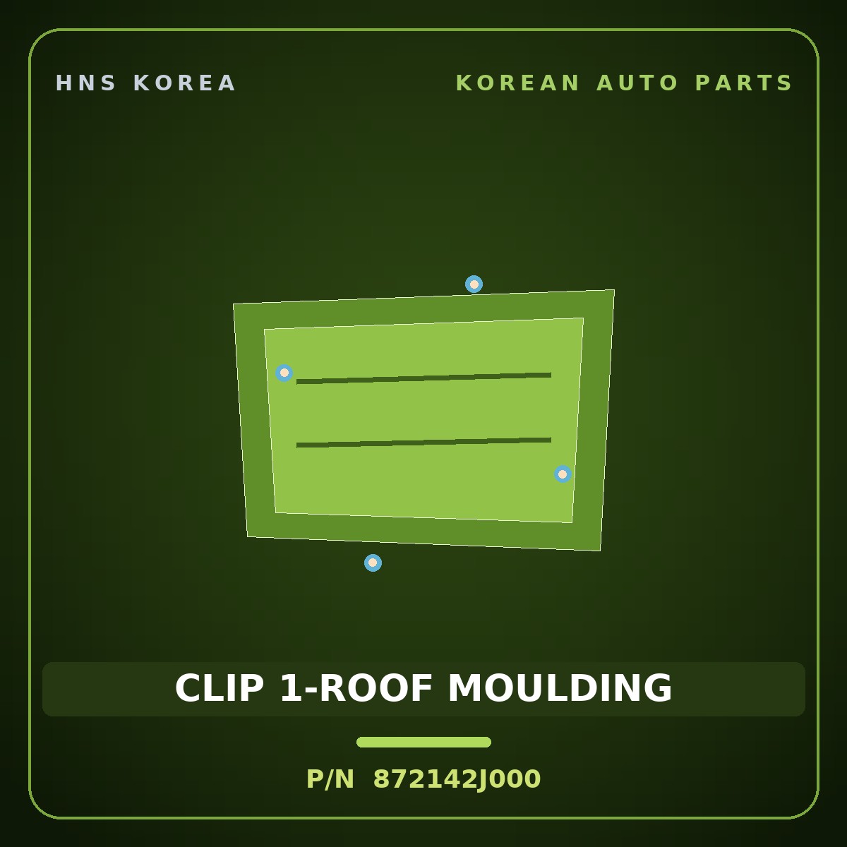 Genuine Mobis CLIP 1-ROOF MOULDING 872142J000 for Mohave 2007 HNS Parts Korea