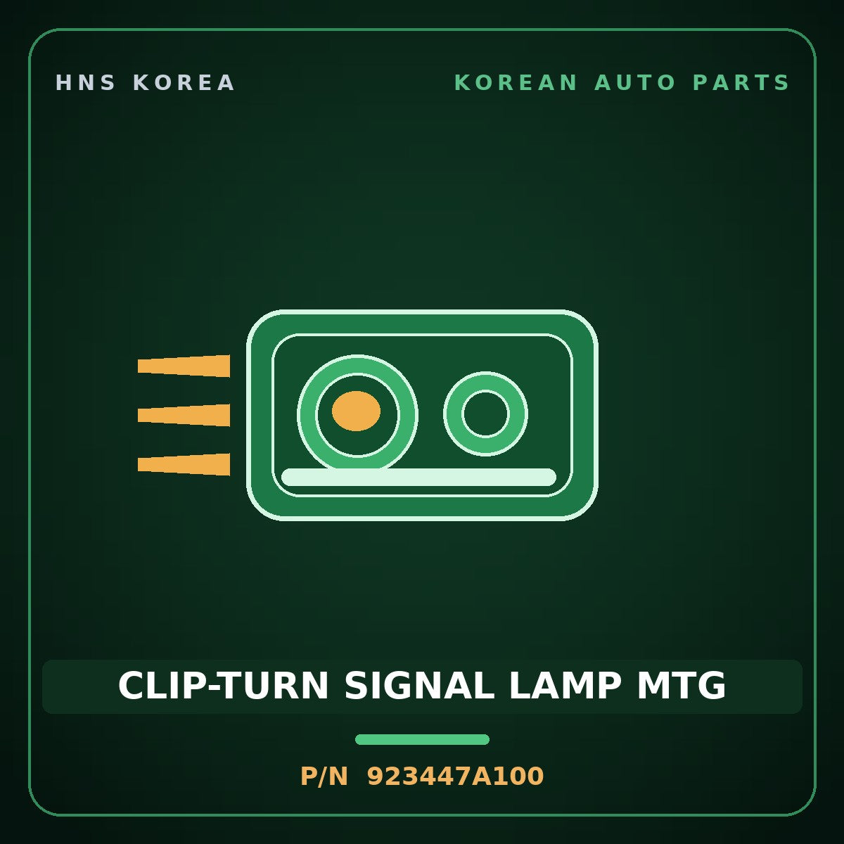 Genuine Mobis CLIP-TURN SIGNAL LAMP MTG 923447A100 for 11-Ton Truck 1997 HNS Parts Korea