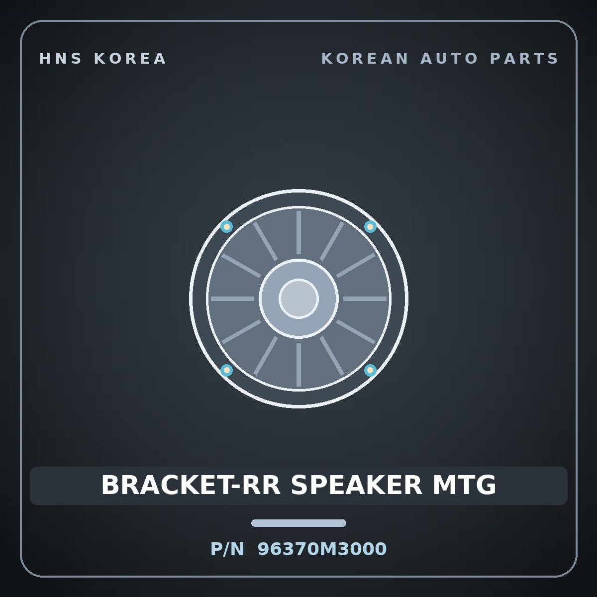 Genuine Mobis BRACKET-RR SPEAKER MTG 96370M3000 for Casta 1999 HNS Parts Korea