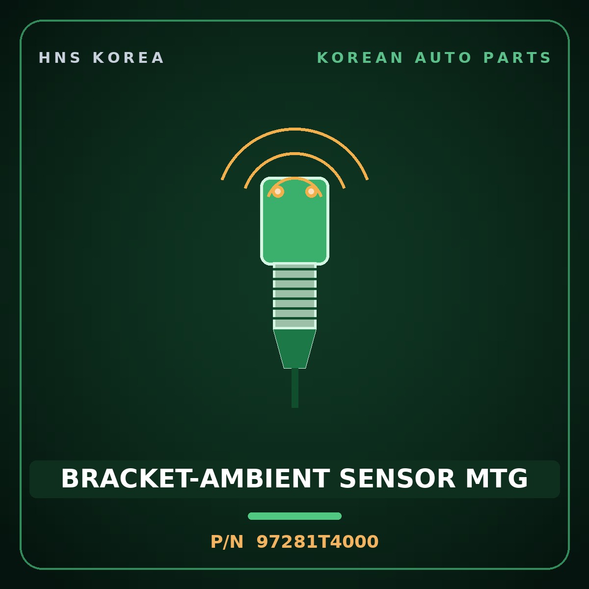 Genuine Mobis BRACKET-AMBIENT SENSOR MTG 97281T4000 for G90 2022 HNS Parts Korea