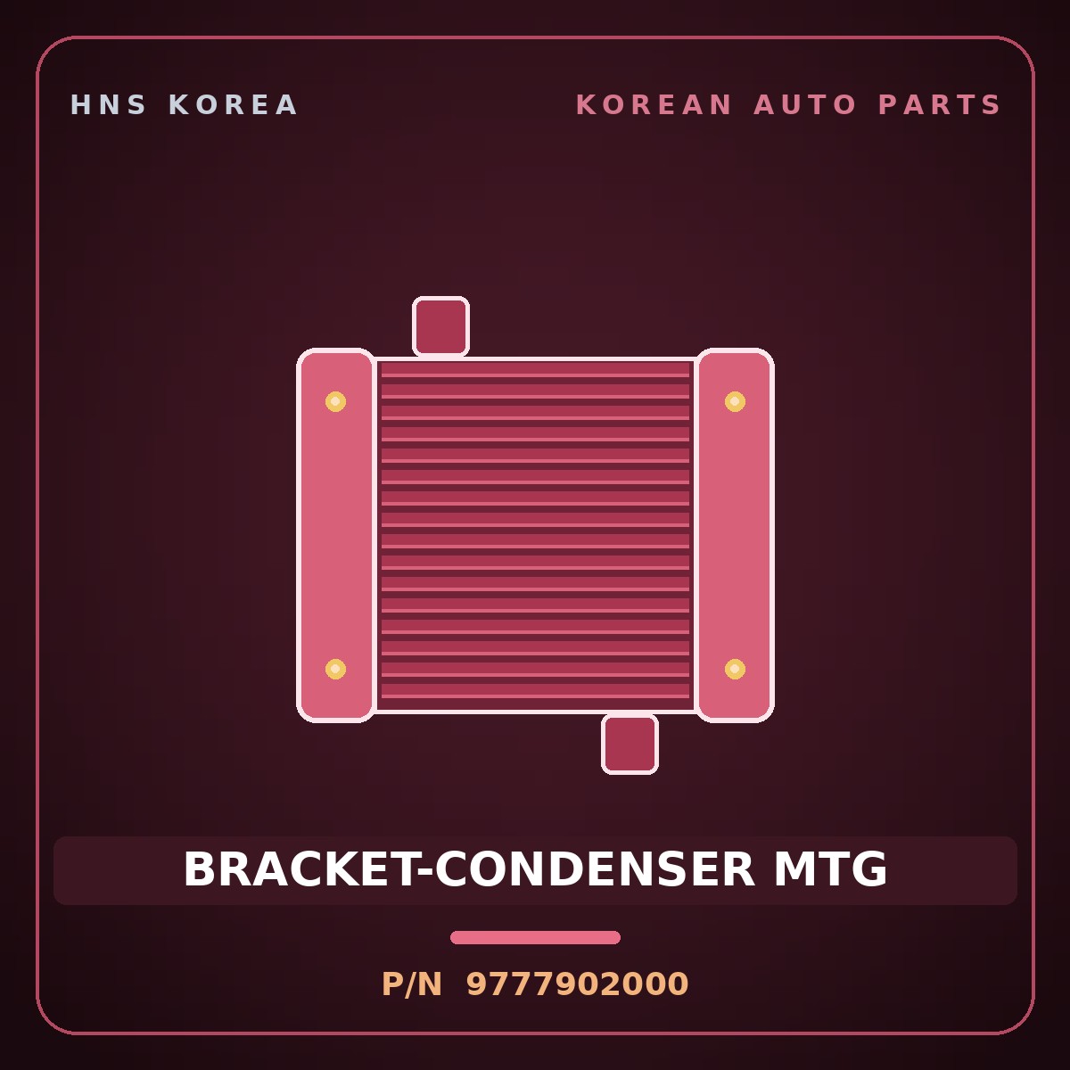 Genuine Mobis BRACKET-CONDENSER MTG 9777902000 for Atos 1998 HNS Parts Korea