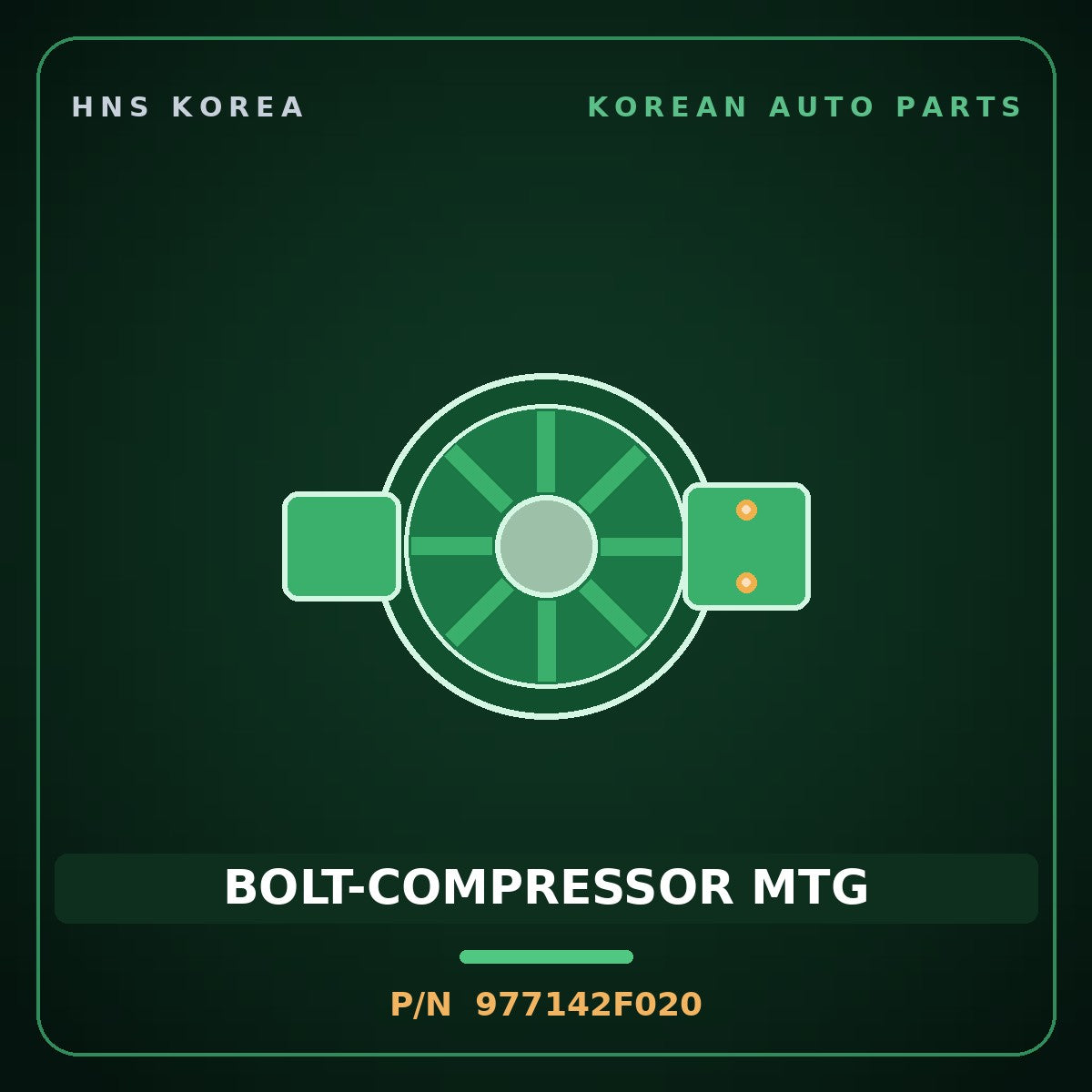 Genuine Mobis BOLT-COMPRESSOR MTG 977142F020 for Carens 2000 HNS Parts Korea