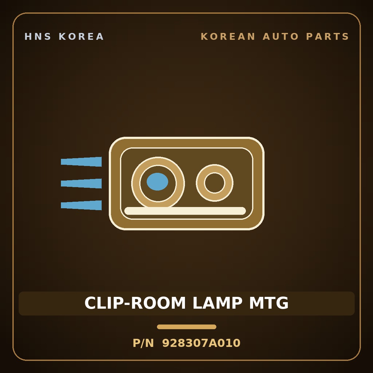 Genuine Mobis CLIP-ROOM LAMP MTG 928307A010 for 11-Ton Truck 1997 HNS Parts Korea