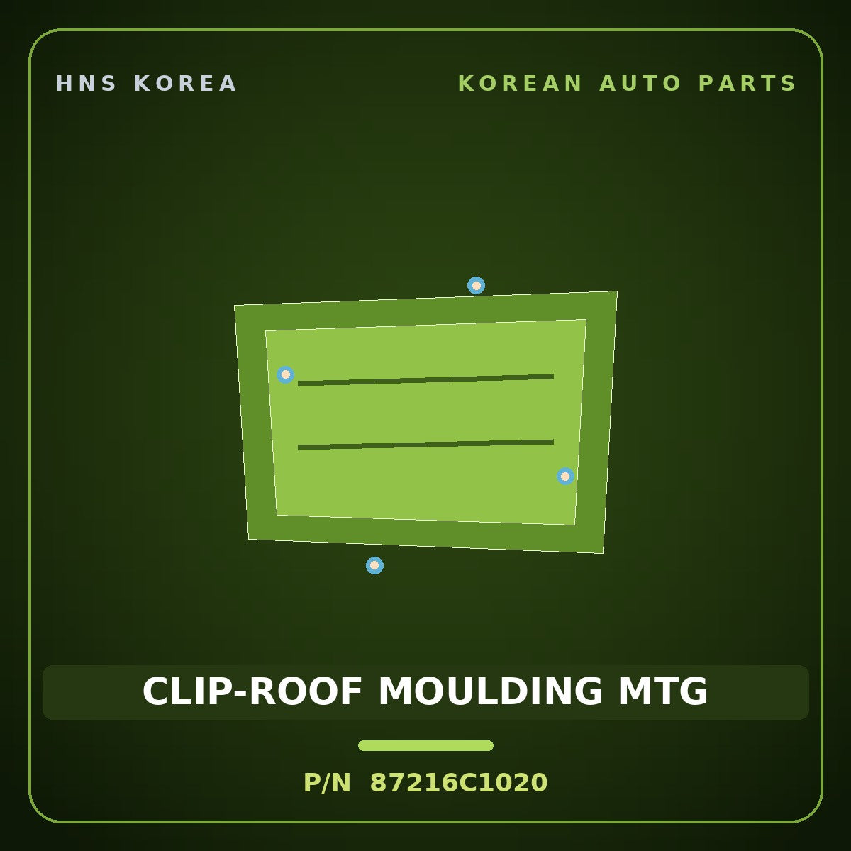 Genuine Mobis CLIP-ROOF MOULDING MTG 87216C1020 for Sonata 2014 HNS Parts Korea