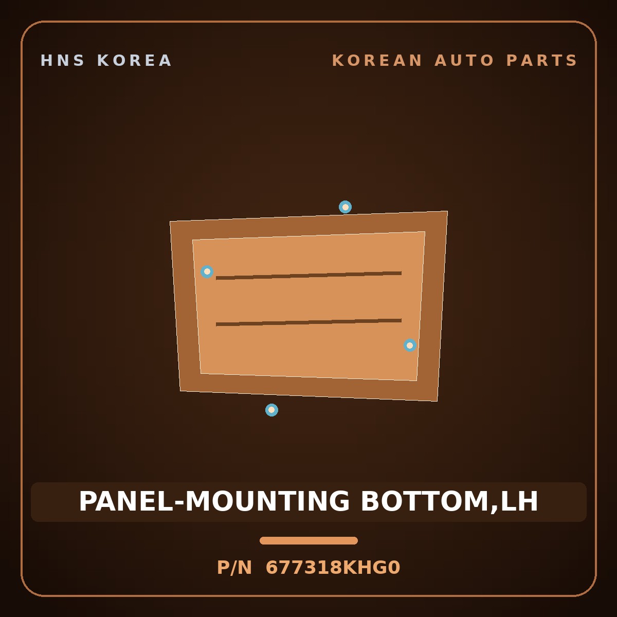Genuine Mobis PANEL-MOUNTING BOTTOM,LH 677318KHG0 for Aero City 2008 HNS Parts Korea