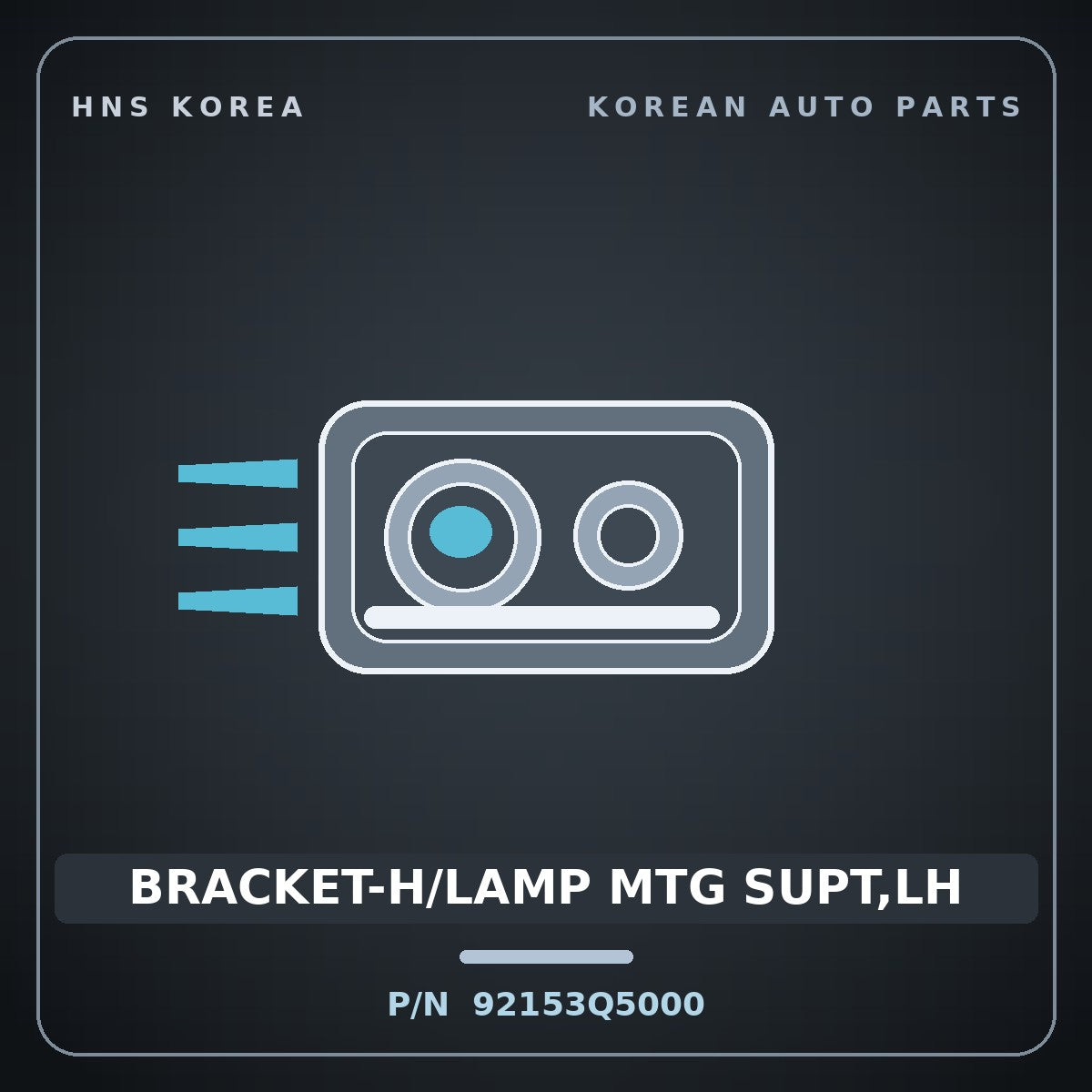 Genuine Mobis BRACKET-H/LAMP MTG SUPT,LH 92153Q5000 for Seltos 2019 HNS Parts Korea