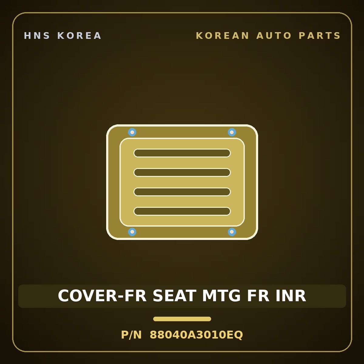 Genuine Mobis COVER-FR SEAT MTG FR INR 88040A3010EQ for Ray 2011 HNS Parts Korea