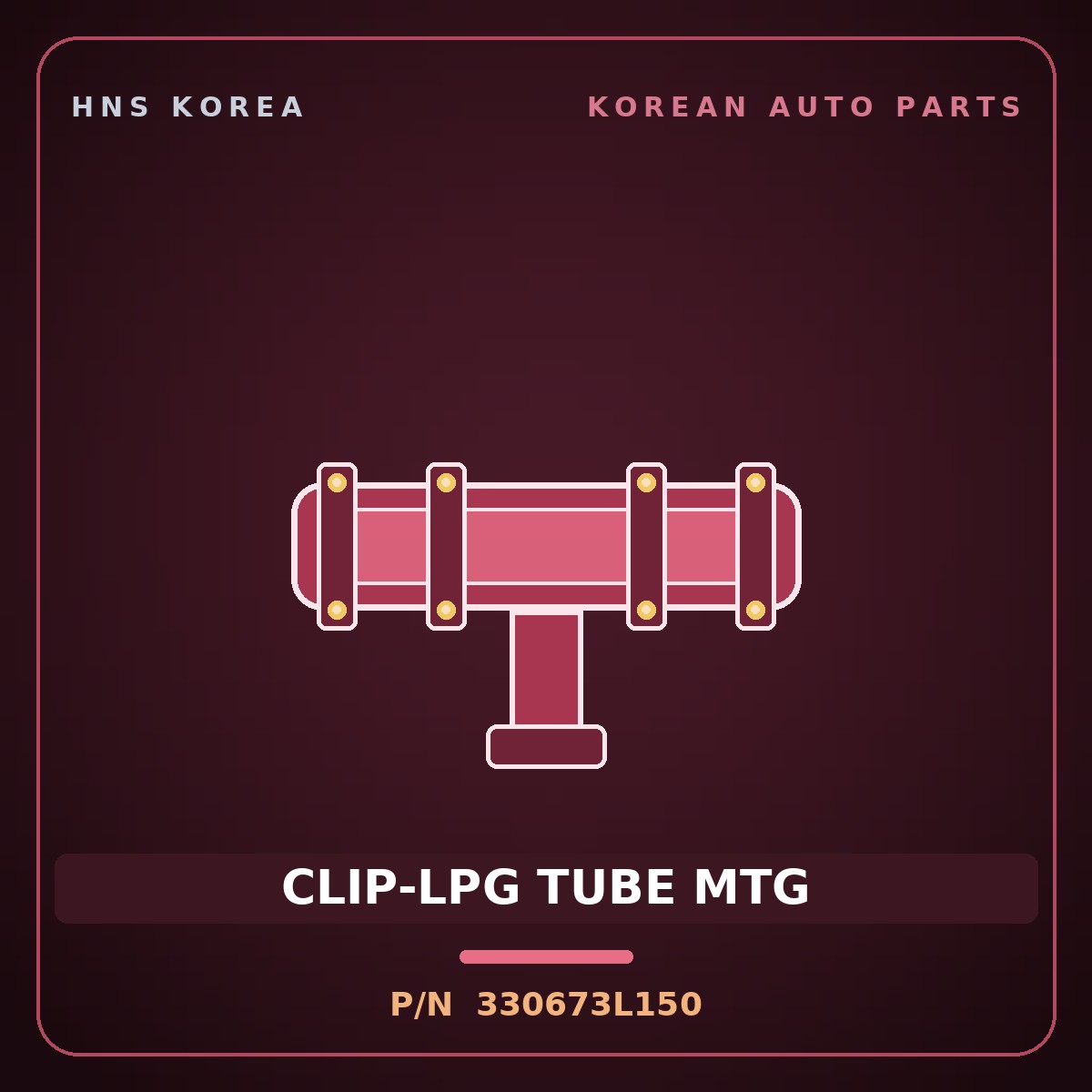 Genuine Mobis CLIP-LPG TUBE MTG 330673L150 for Grandeur 2006 HNS Parts Korea