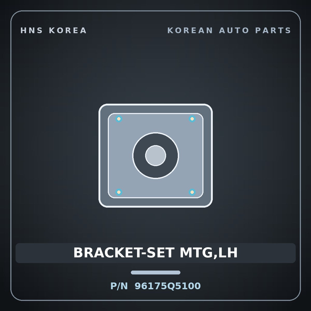 Genuine Mobis BRACKET-SET MTG,LH 96175Q5100 for Seltos 2019 HNS Parts Korea